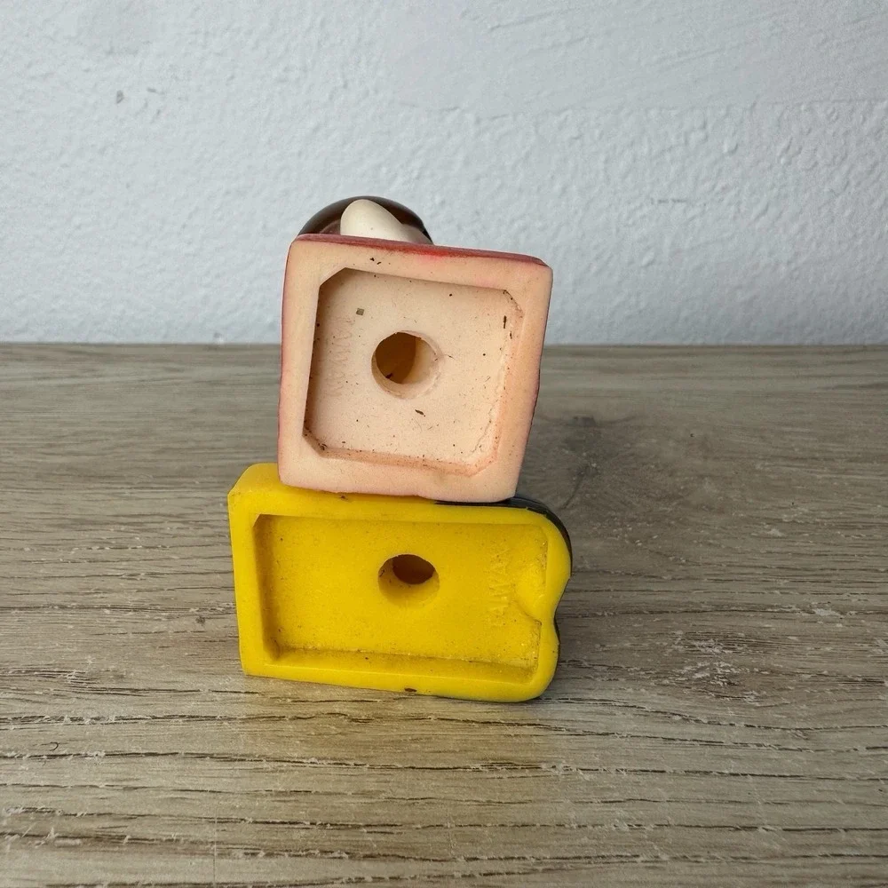 Lot of 2 Vintage‎ 1980's TYCO Brick Block People Rubber Building Vinyl Figures